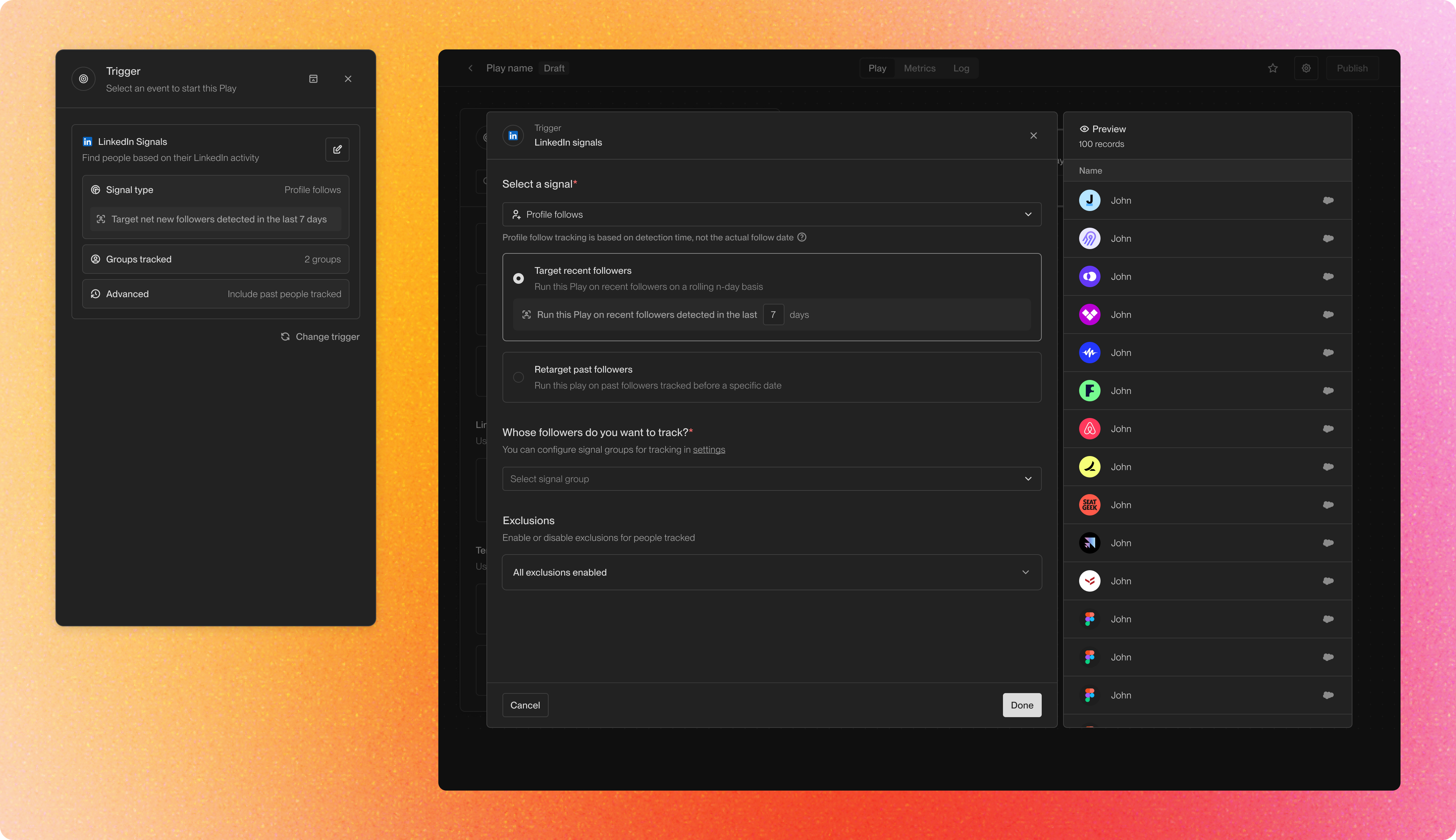 Real-time LinkedIn Signal Tracking